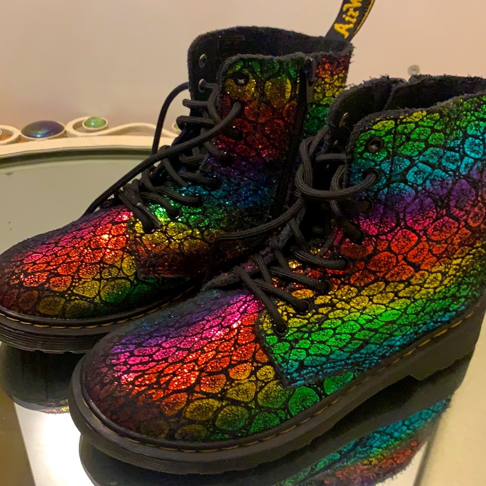 Dr. Martens Irredescent Mermaid Croc Boots